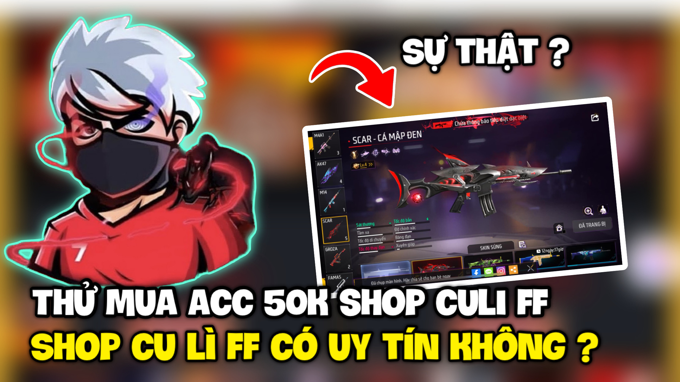 Test Acc Free Fire 50K Shop Culi TV Và Cái Kết ? Mua Acc Free Fire 50K Shop Culi Có Uy Tín Không ?
